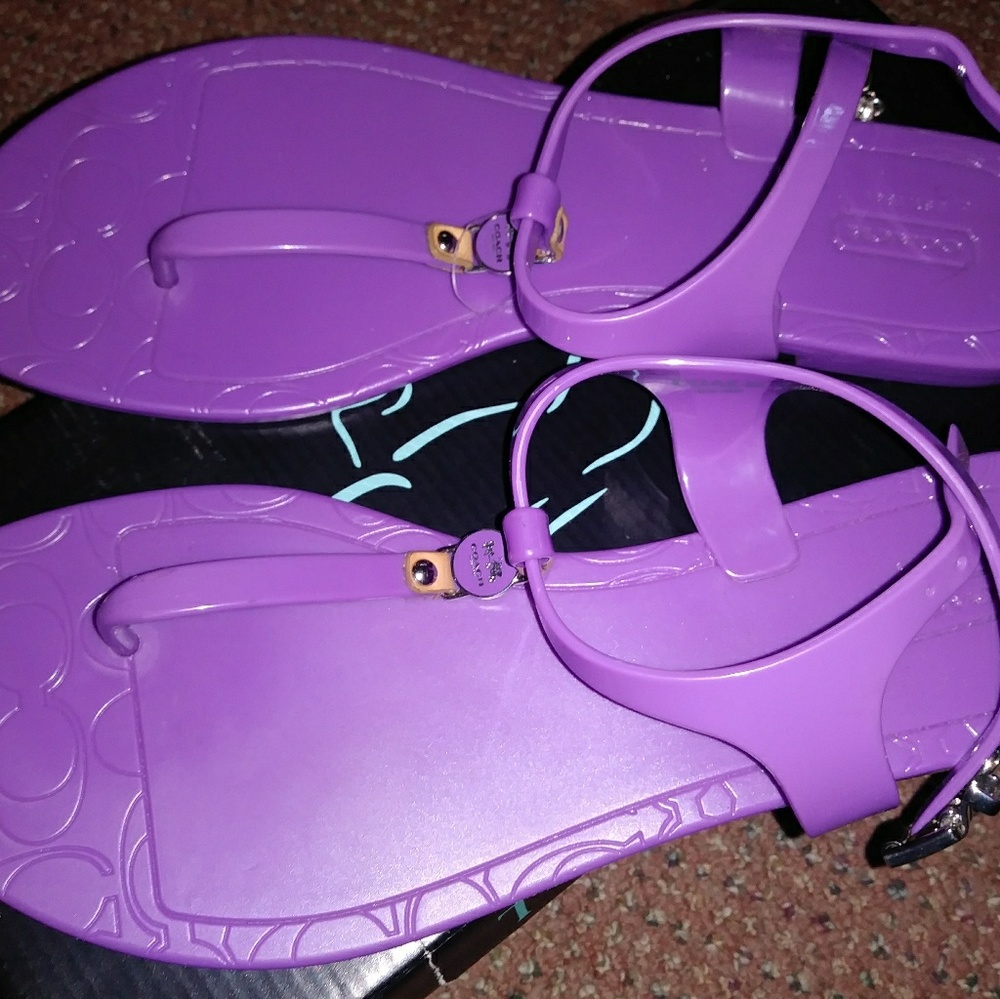 Coach jelly style sandals